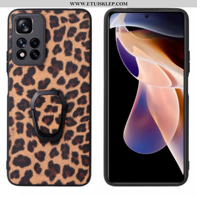 Etui do Xiaomi Redmi Note 11 Pro Plus 5G Wsparcie Pierścienia W Stylu Lamparta